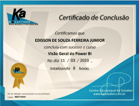 Visão Geral do Power BI - Edisson de Souza Ferreira Junior