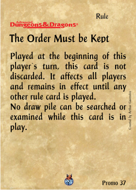 Promo 37 The Order Must be Kept
