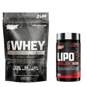 Whey Nutrex 900g + Lipo 6 Ultra = R$145,90