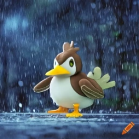 craiyon_014224_Pokemon_Farfetch_d_in_night_rain