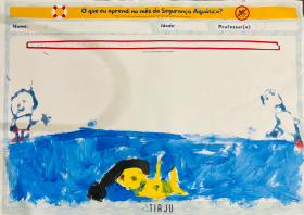 Carolina, 5 anos - Em: "Cuidado com o ralo"