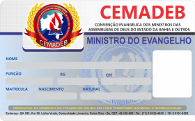 CREDENCIAL DA CEMADEB 2025  - SISTEMA - FRENTE