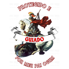 Camiseta Protegido por paí Ogum (Post para Instagram (Quadrado))