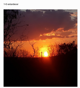 O entardecer