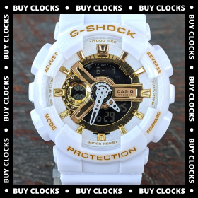 G-SHOCK BRANCO E DOURADO