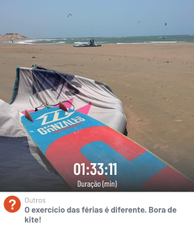 O exercicio das férias é divertido