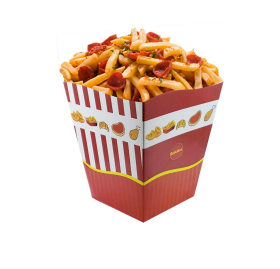 Fritas c calabresa, bacon e frango