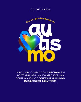 Dia da Conscientização Do Autismo 2 De Abril Colorido Espectro Post Para Instagram