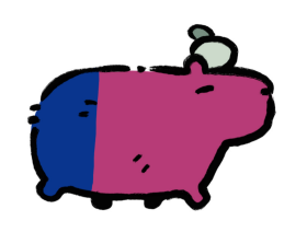 Capy roxo e azul