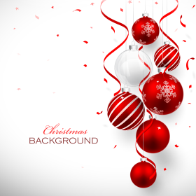 Christmas background with balls 1 v kr