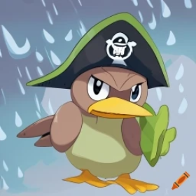 craiyon_134516_pok_mon_farfetch_d_as_a_pirate_captain_in_the_rain