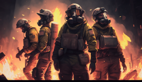 DigitalkeyVR_a_action_scene_of_a_team_of_five_fire_brigade_memb_de35add4-26b1-4d24-83c8-aa0dd83e9205