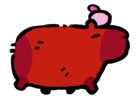 Capy vermelha louca