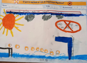Vinicius, 7 anos - Em: "A boia salva vidas"