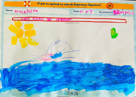 Carolina, 5 anos - Em: "Cuidado com o ralo"