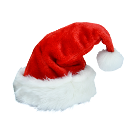 —Pngtree—red long-haired santa hat_5663713