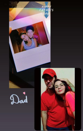 Nathalye e seu pai