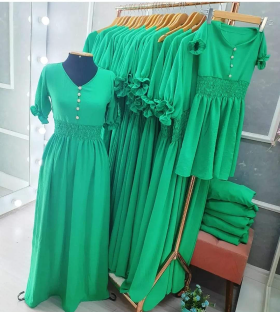 Vestido verde claro