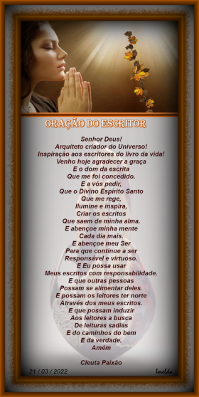 IMELDA-ORAÇÃO DO ESCRITOR