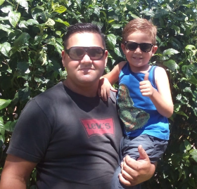 Daniel Ferreira e seu filho