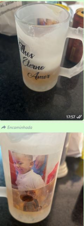 Caneca de vidro personalizada - sem preço informado