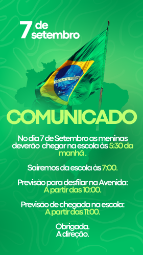 Story para Instagram Independência do Brasil moderno verde e amarelo