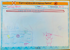 Letícia, 2 anos - Em: "Criança na piscina só com adulto"
